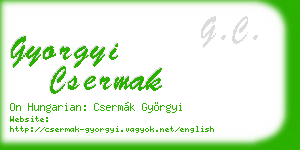 gyorgyi csermak business card