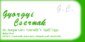 gyorgyi csermak business card